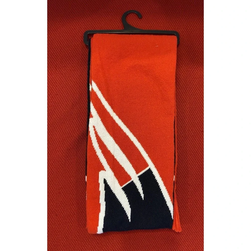 New England Patriots Scarf Knit Winter Neck Double Sided Red & Blue W/ Team Logo